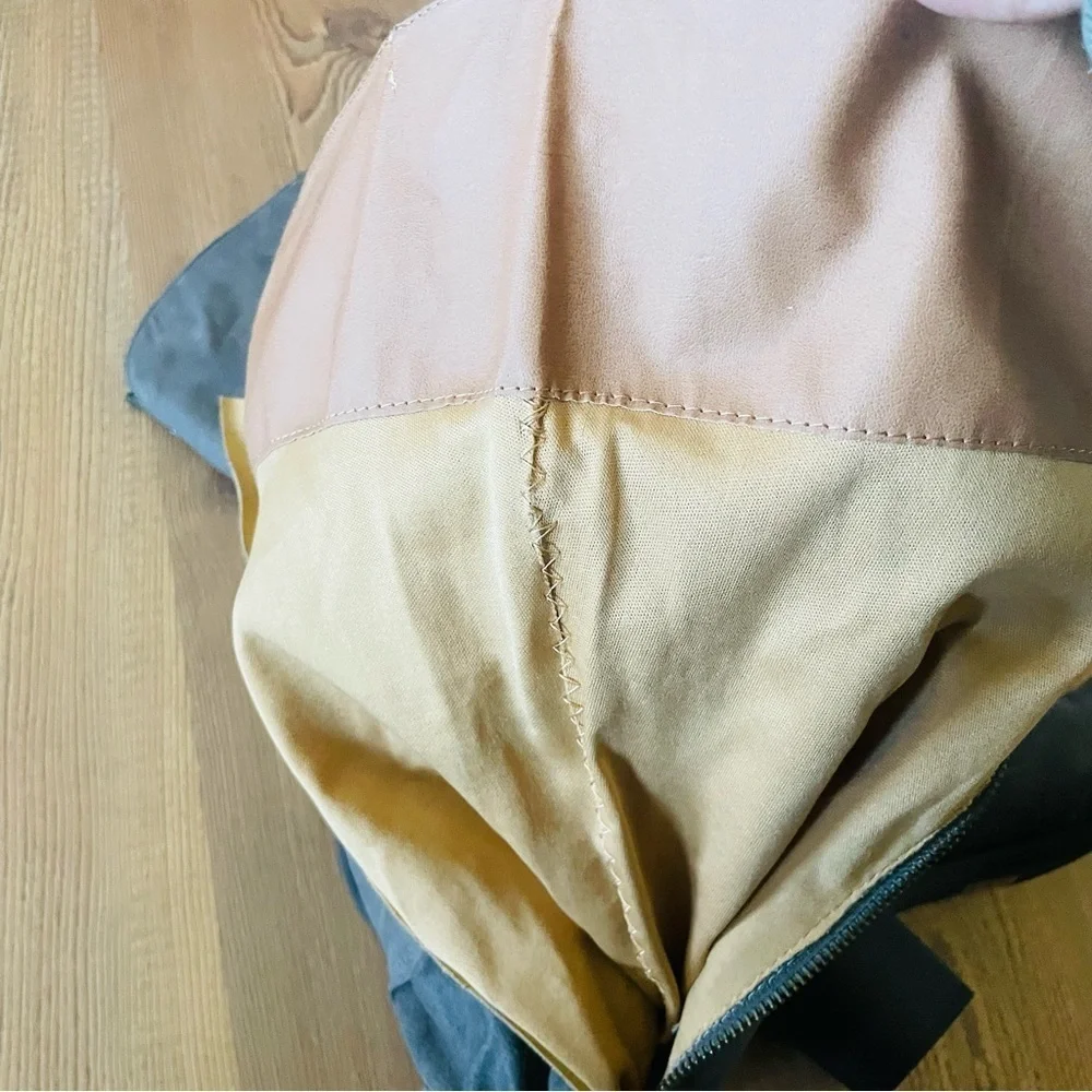 Qupid woman’s calf block heel boot size 6.5 back zip winter chic pointy toe gray - Picture 7 of 10